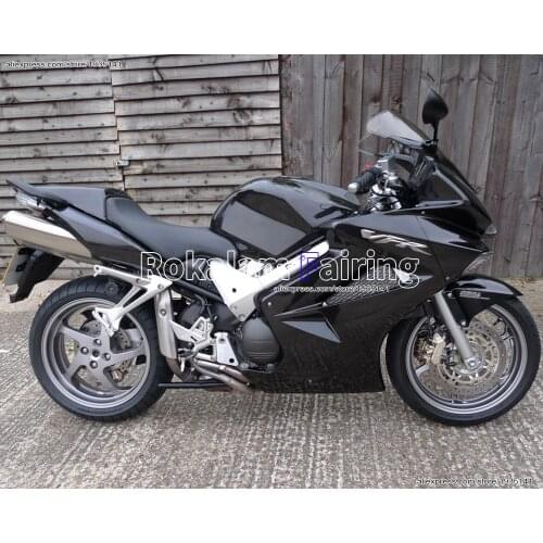 For Honda VFR800 2002-2012 VFR 800 02-12 Full Black Bodyworks Aftermarket Motorcycle Fairing Set (Injection molding)