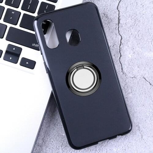 For Samsung Galaxy A40 A20e Back Ring Holder Bracket Phone Case Cover Phone TPU Soft Silicone Cases for Samsung A10s A20s A207F