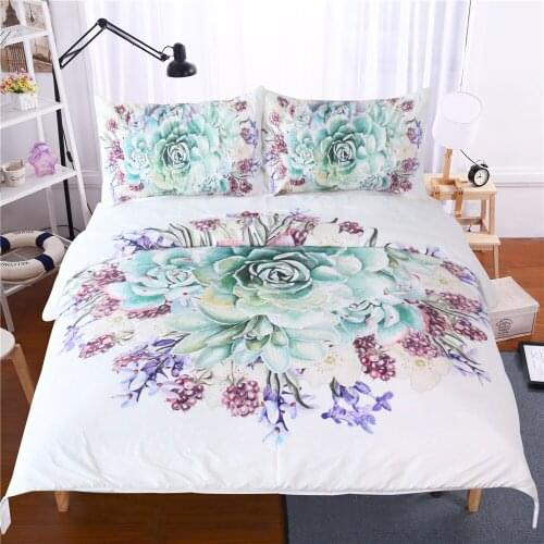 Home textile Flower bedding set abstract flowers duvet cover pillowcase queen king size