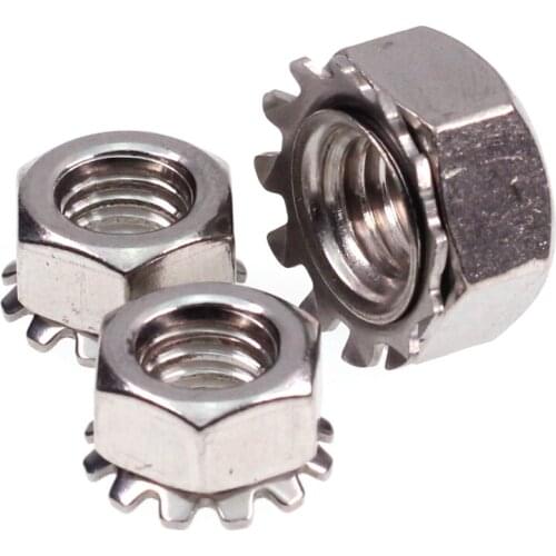 Stainless steel K nut with tooth nut K cap US - made multi - tooth nut M3M4M5M6M8M10