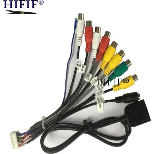 RCA Cable for Car Radio to Connect Microphone Subwoofer 3.5mm Mic