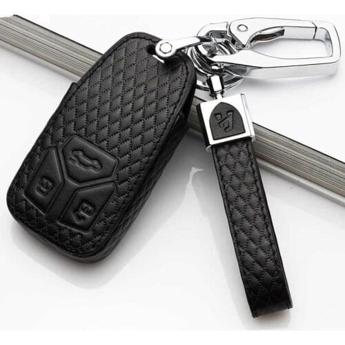 Leather car key cover case for Audi A1 A2 A3 A4 A5 A6 A7 TT Q3 Q5 Q7 R8 S6 S7 S8 SQ5 RS5 flip folding remote protected