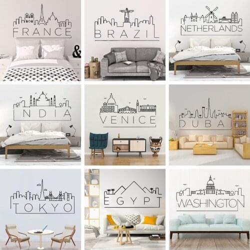 Hot City Removable Art Vinyl Wall Stickers For Kids Living Rooms Decoration Decal Creative Stickers