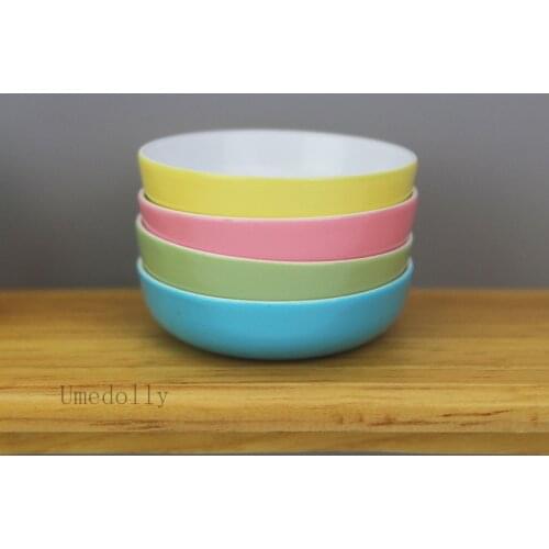 1PCS 1/12 Dollhouse Miniature Nordic Soup Plate Dish for Pretend Play Doll House Mini Kitchen Furniture Accessories