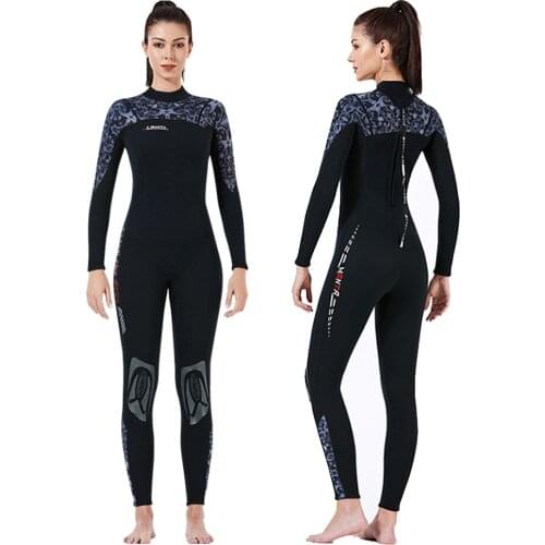 Neoprene 3MM Wetsuit Women Kitesurf Hunting Windsurf Snorkeling Surf Clothes Spearfishing Scuba Diving Suit Underwater Fishing