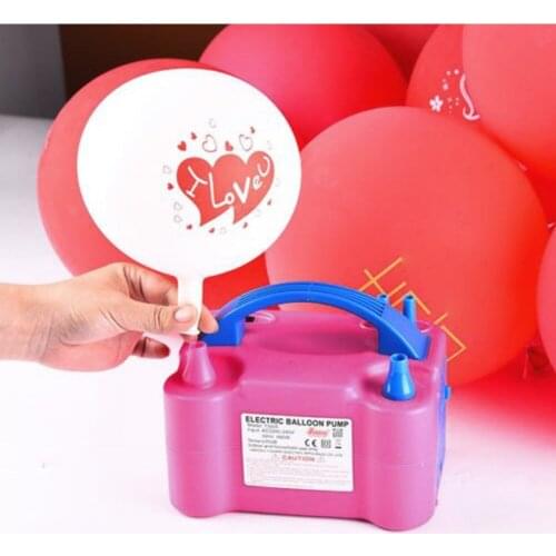 New High Power Electric Balloon Pump Air Balloon Pump Balloon Inflator Pump Portable Air Blower Two Nozzle AC Inflatable