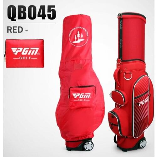 Pgm Golf Travel Bag Wheels Stand Caddy Airbag Flight Aviation Multi-Function High Capacity Golf Cart Bag Staff Golf Bags D0480