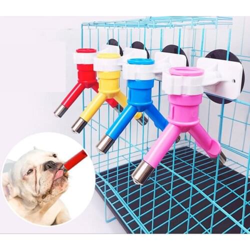 Dog Ball-type Drinking Fountains Pet Dog Drinking Kit Hanging Water Bottle Head Pet Drinking Water Double Head for Dogs Cat Bird