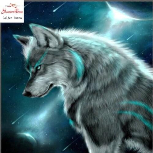 Full square diamond painting Diamond embroidery handmade painting Wolf stitch diamond mosaic home decoration