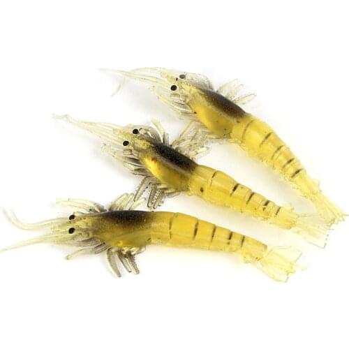 4PCS/Lot Soft Shrimp Lure 10cm 3.5g Bait Soft Silicone Simulation Lifelike Prawn soft shrimp Artificial Bait Soft Fishing Lure