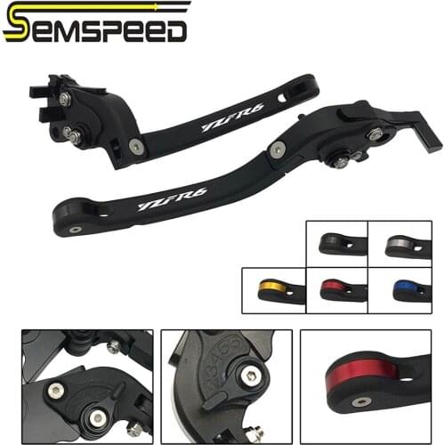 SEMSPEED Motorcycle CNC New YZF Foldable Only Brake Clutch Levers For Yamaha YZF R6 1999-2004 R1 2002-2003 FZ1 FAZER 2001-2005