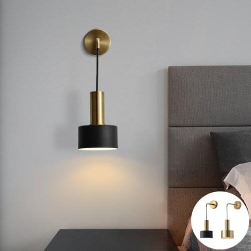 Nordic E27 Iron Bedside Wall Lamp Store Bar Night Light Aisle Sconce Lighting Fixture(without Bulb)