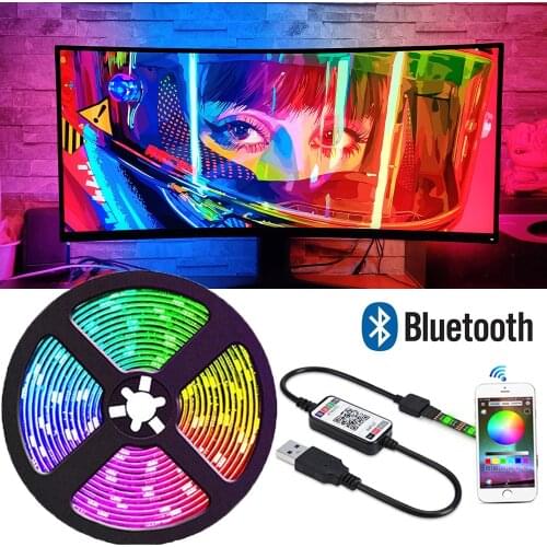 RGB 5050 LED Strip Lights for Computer PC Monitor Screen TV Backlight Gamer Cabinet Laptop DC5V Waterproof USB Ambilight