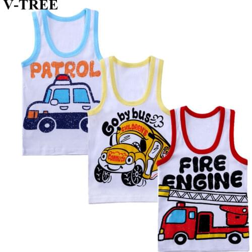 V-TREE Children T-shirt Cartoon Boys Shirts Cotton Girl T-shirt Brand Baby Tee O Collar T-shirt For Kids Baby Tops