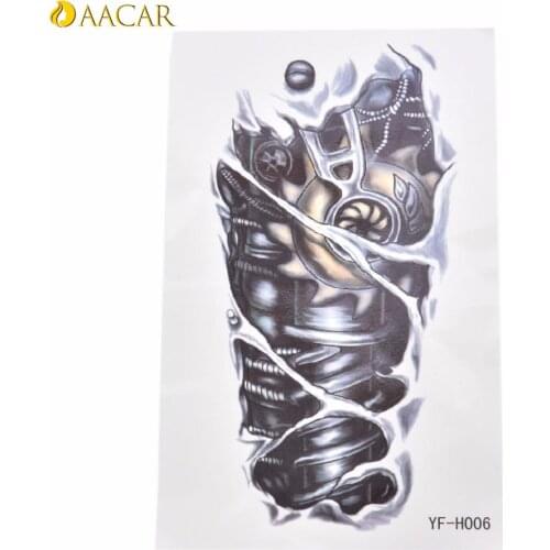 Waterproof Temporary Tattoo Stickers Mechanical Arm Design Large Tattoo Sticker Handsome Man 3D Tattoo Robot Arm