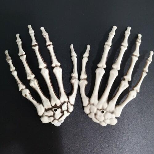 1 Pair Plastic Skeleton Ghost Hand Halloween Hand Skeleton Decoration Ghost House Party