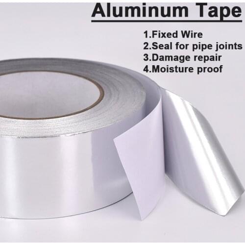 20M Aluminum Tape Heat-resisting High Temperature Resistance Seal for Pipe Joints Leak Repairing Tape Waterproof Adhesive Tape