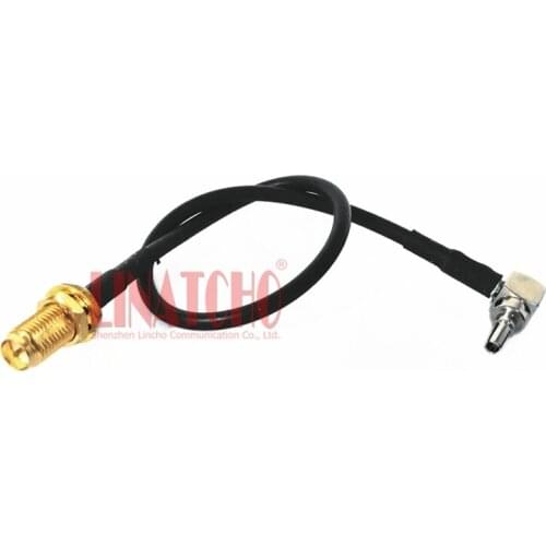 20CM RG174 4G antenna connecting cable RP SMA female to right angle CRC9 male connector