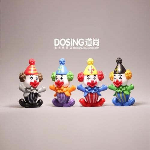 24PCS/lot 5cm Circus Clown funny comedy character trumpet doll model ornaments