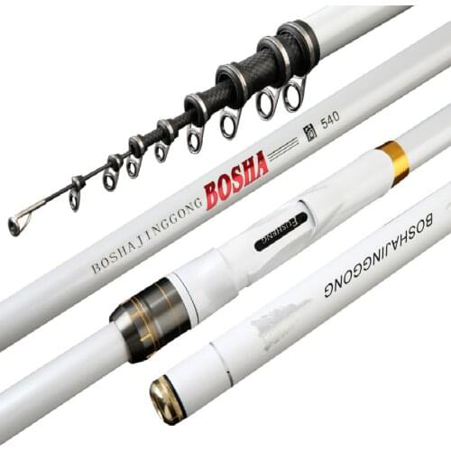 3.6M 4.5M 5.4M 6.3M 7.2M Fishing Rod Carbon Position M Power Telescopic Sea Boat Rock Fishing Peche Long Section Spinning Sticks