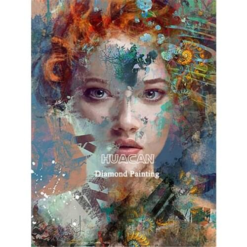 Abstract Woman DIY 11CT Cross Stitch Embroidery Kits Craft Needlework Set Printed Canvas Cotton Thread Home Design