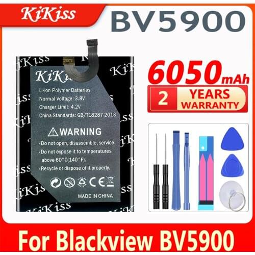 KiKiss For Blackview BV5900 Battery High Quality High Capacity 6050mAh Battery for Blackview BV5900 Smart Phone