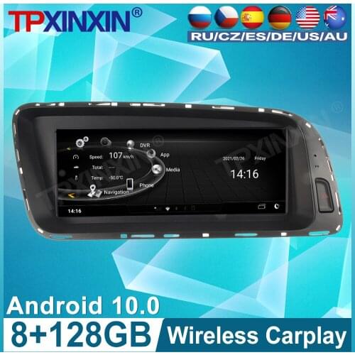 128G For Audi Q5 2009 2010 - 2016 Android 10 Car Radio Tape Recorder Multimedia DVD Player GPS Navigation 8.8'' Touch HD Screen