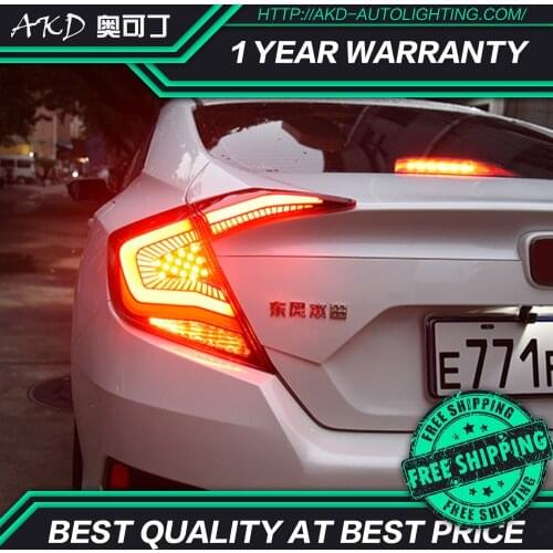 Car Styling Tail Lamp for Honda Civic Tail Lights 2016-2019 Civic LED Tail Light Rear DRL Dynamic Signal Reverse Accessories