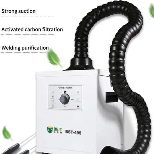 BST-495 Welding solder fume purification equipment, mobile indoor air activated carbon filter purifier, laser engraving smoker