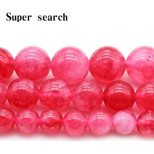 Red Rhodochrosite Stone Beads Round Loose Spacer Beads For Jewelry Making DIY Bracelet Necklace 15'Strand 6/8/10/12mm Wholesale