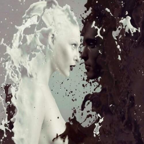 Dropship Colomac White And Black Wallpaper Milk Chocolate Human Synthesis Modern Wallpaper 3d Foto Mural Papel Tapiz Para Pared