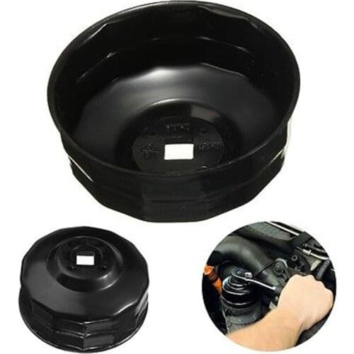 Black 76mm 14 Flutes Oil Filter Cap Type Wrench Socket Remover Tool for B-M-W AUDI V-W