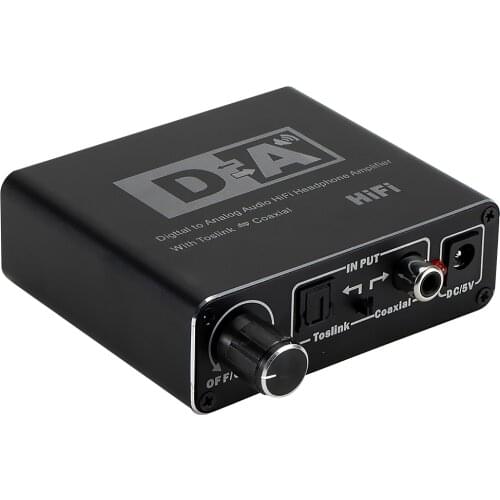 Digital to Analog Audio Converter Toslink Coaxial Signal Optical Fiber Decoder 5.1 Channel R/L RCA 3.5mm Stereo Adapter