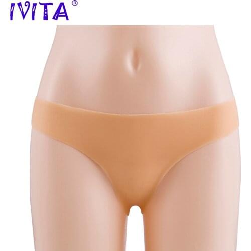 IVITA 500g Silicone Hip Pant Enhancer Silicone Soft Panties Fake Ass for Crossdresser Transgender Drag Queen Shemale Underwear