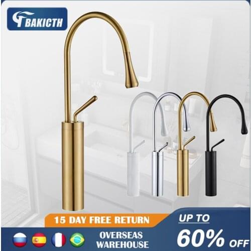 Bakicth Basin Faucet Single Lever 360 Rotation Spout Moder Brass Mixer Tap For Kitchen Or Bathroom Basin Water Sink Mixer