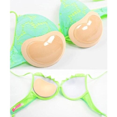 Hot! Inserts Breast Pads Silicone Self-Adhesive Bra Inserts Breast Enhancer Shaper Push up Bra Pads bikini padding inserts