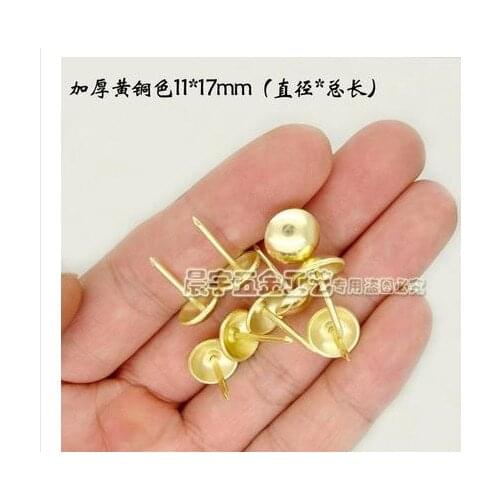 Hardware accessories Bubble nails Vintage Upholstery nails Upholstery tacks Decorative gold color tacks 11*17mm
