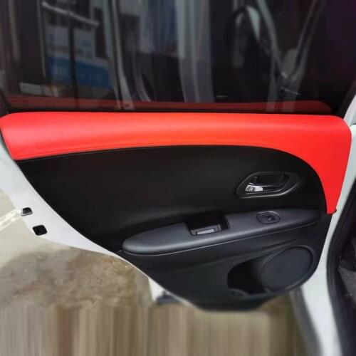 Soft Leather Door Panel Cover For Honda XRV Vezel H-RV Car-Styling Door Armrest Panel Skin Cover Sticker Trim with Tools