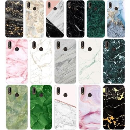 273H marble green stone Soft Silicone Tpu Cover Case for huawei p 20 lite pro y6 2017 mate 10 lite