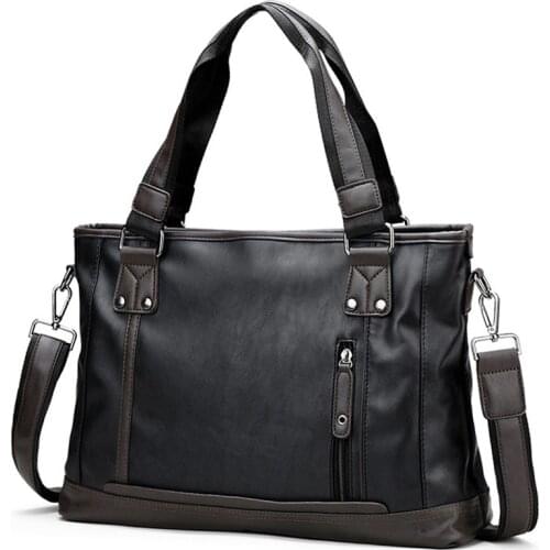 Mens tote shoulder bag brand High-quality Men Travel Crossbody Bag Mens English style bag retro crossbody bag leather