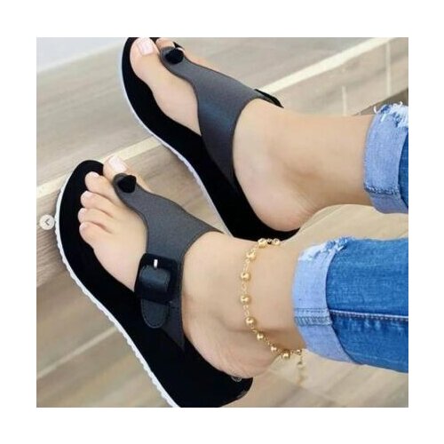 New Women Wedges Sandals Summer Casual Muffin Slip on Platform Flip Flops Ladies Sandals Party Peep Toe Sandals Sandalias Mujer