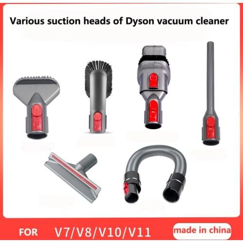 Suitable for Dyson vacuum cleaner flat mouth suction gap suction head mattress suction sofa suction soft brush hose v7v8v10v11