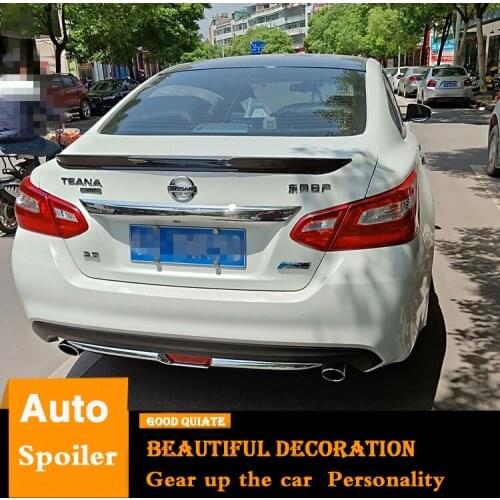 For 2016 2017 2018 2019 Nissan Altima TEANA Spoiler ABS Material Car Rear Wing Primer Color Trunk Rear Spoiler