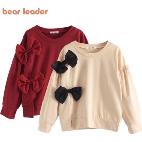 Bear Leader New Bow Girls Sweatshirts 2-6Years Long Sleeve Toddler Kids Baby Girls Sweatshirt Childrens Clothes for Girl Sweater