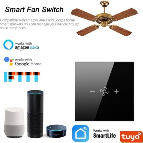 Smart Celling Fan Switch 110-240V Smart WiFi Fan Switch Smart Remote Control Tuya Smart Life App Works With Alexa Google Home