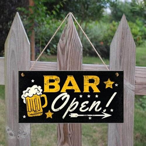 Vintage Fashion Cafe Bar Pub Wall Decor Simple Wooden Signs Home Decor Personalized Sign Craft Beer Garden Hanging Plaque