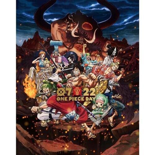 Cross Stitch DIY One Piece Painting 5D Diamond Home Decor Anime Mosaic Picture Embroidery Pattern Full Round Drill Wall Sticker