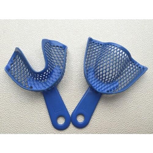 1 Pair of Dental Plastic-Steel Impression Trays (L,M,S) Upper Lower