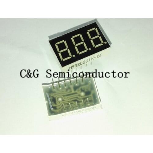 10 PCS LD-3361AS 3 Digit 0.36" RED 7 SEGMENT LED DISPLAY COMMON CATHODE