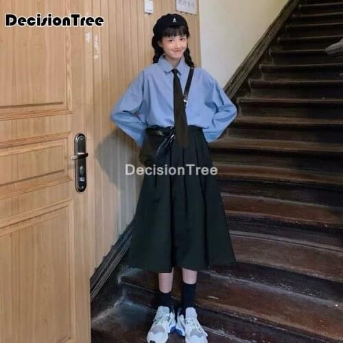 2021 korean student girls school uniform set japanese style jk suit short plaid skirt sailor cosplay costumes sexy clothing